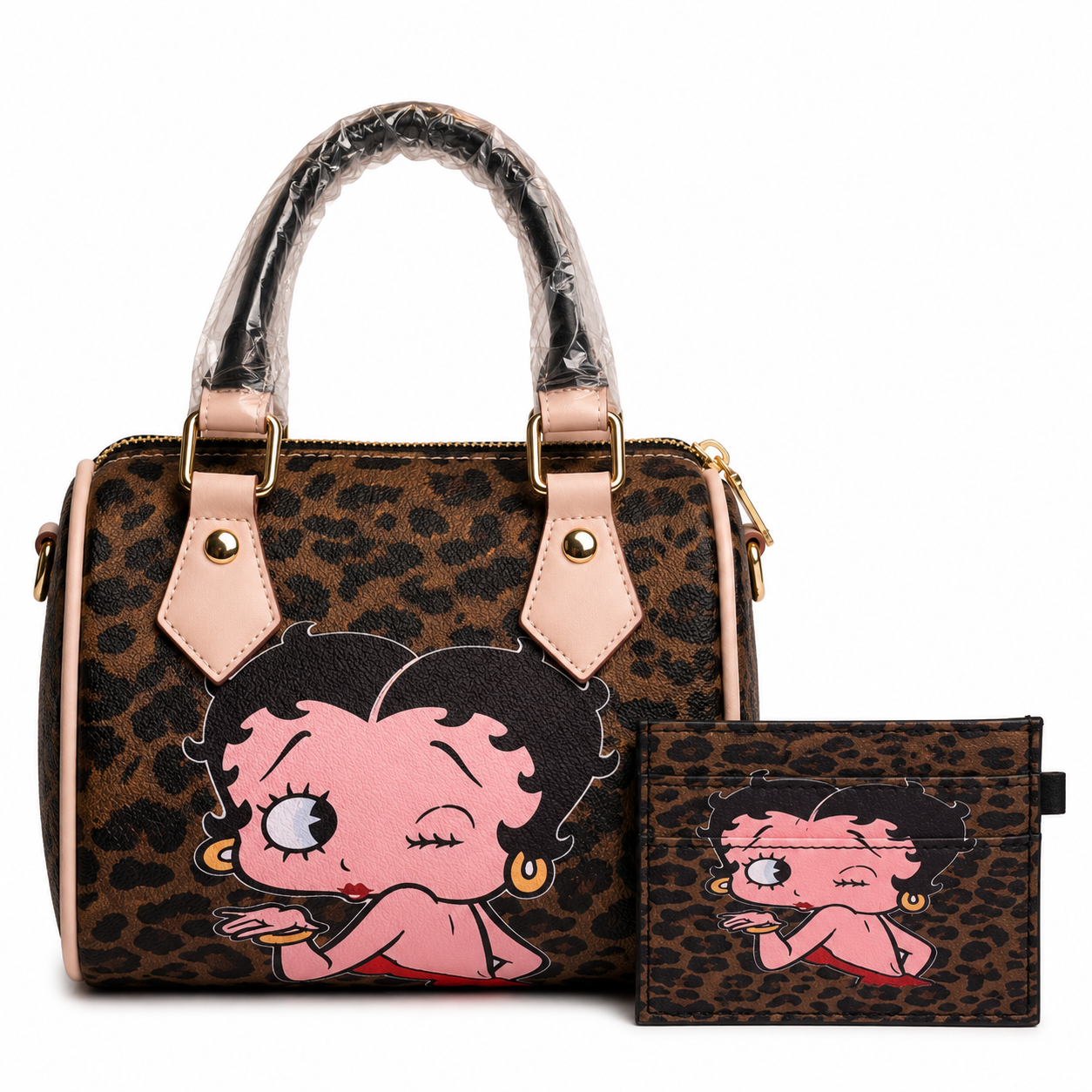 Betty Boop Leopard Bag(Comes with a strap)