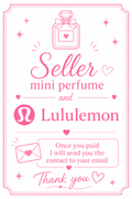 Mini perfume and Lulu seller